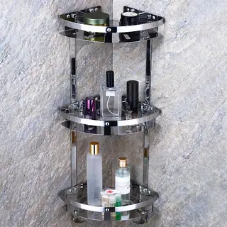 3 Tier Stainless Steel Corner Shelf