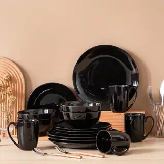 Black Porcelain Dinner Set