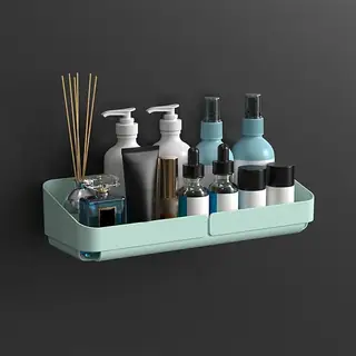Self-Adhesive Plastic Wall-Mounted Storage Shelves
