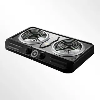 Diamond Double Spiral Hotplate - Black