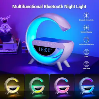 G-Shaped LED Wireless Charging Speaker