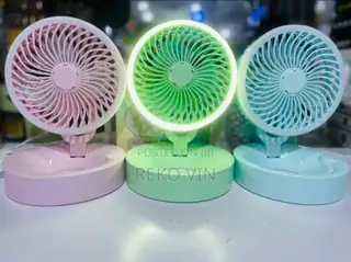 Portable Table Fan With Ring Light