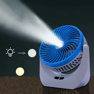 Rechargeable Table Fan With Lamp