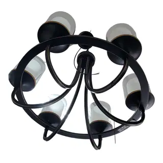 Iron Rustic Finish Chandelier - Shades