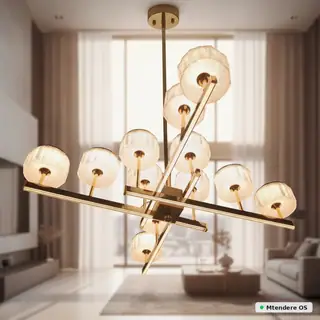 Modern Gold Branch Chandelier