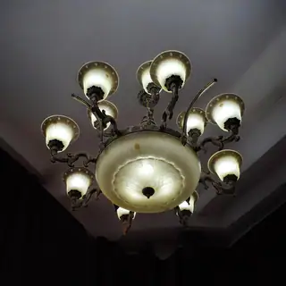 Antique Classic Alabaster Chandelier