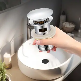 Basin Drain Waste Stopper - Overflow Hole