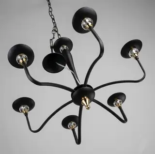 Vintage Neoclassical Column Chandelier