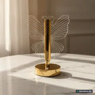 Elegant Golden Butterfly LED Lamp