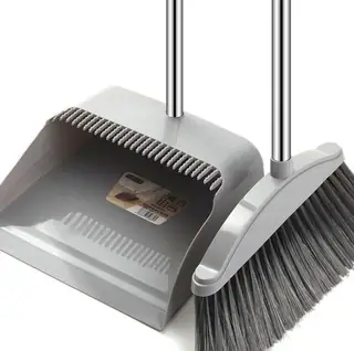 Broom & Dustpan Set - Grey