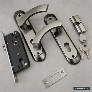 Modern Brushed Door Lock Set