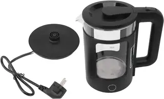 Orvica Pyrex Glass Electric Kettle - Black