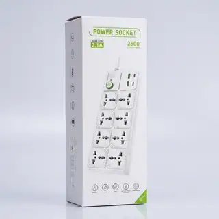 8-Socket Universal Power Strip (White)