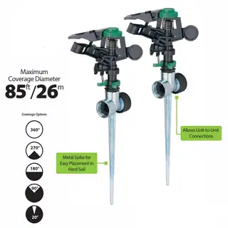 Adjustable Metal Spike Impact Sprinkler