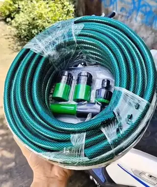 Reinforced Braided Garden Hose and Connectors Set