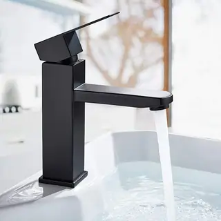 Architectural Matte Black Single-Lever Basin Faucet