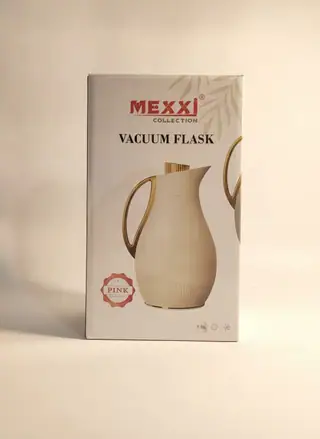 Elegant Cream Gold Vacuum Flask