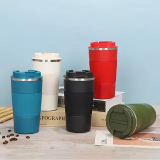 Matte Silicone-Grip Coffee Tumbler