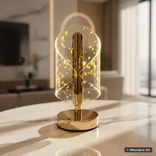 Luxury Gold Flake LED Lamp