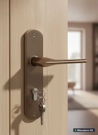 Modern Gold Door Lock Set