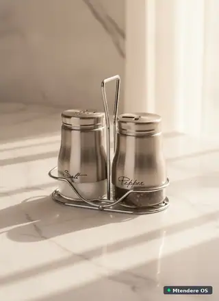 Modern Stainless Steel Salt Pepper Set
