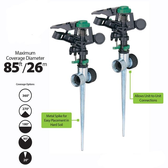 Adjustable Metal Spike Impact Sprinkler