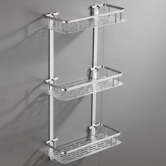 Aluminum Bathroom Shelf - 3 Tier