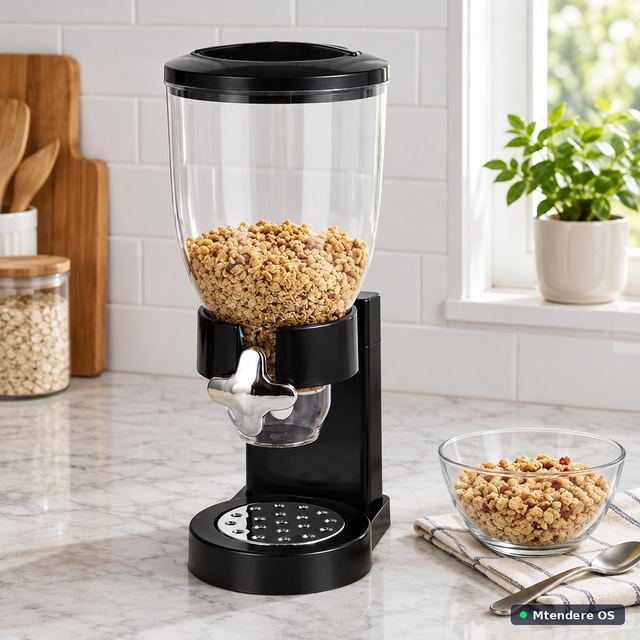 Black Countertop Cereal Dispenser