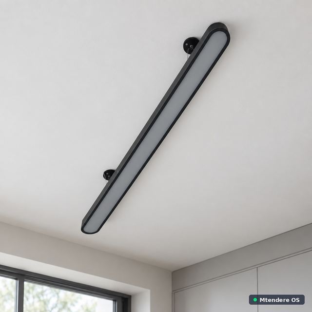 Black Linear Ceiling Light Fixture