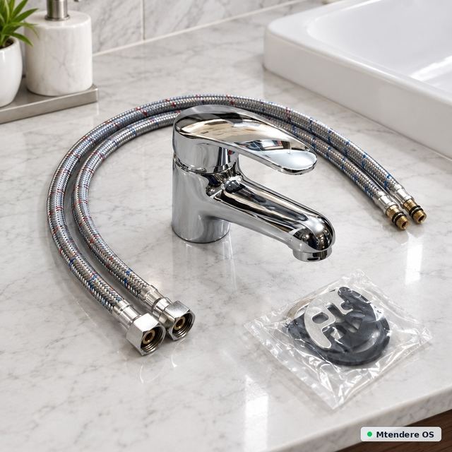 Chrome-Colour Single-Lever Basin Mixer Tap
