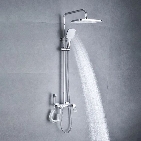 Chrome Rainfall Shower Mixer Set
