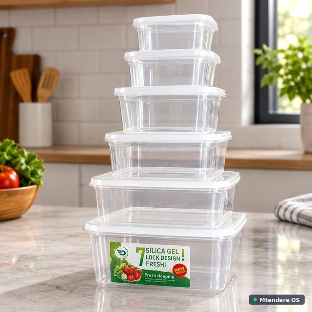 Clear Lidded Food Storage Container Set