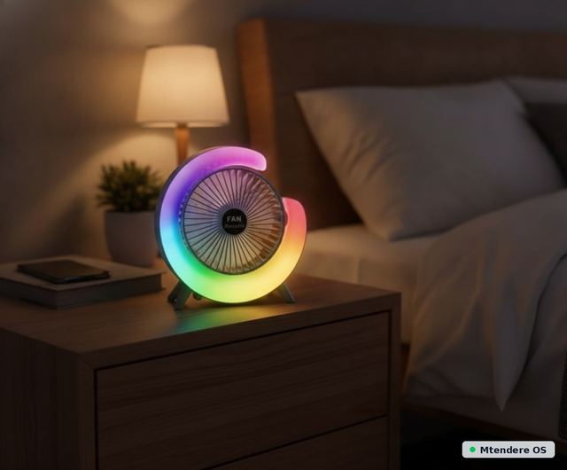 Colorful LED Desktop Fan