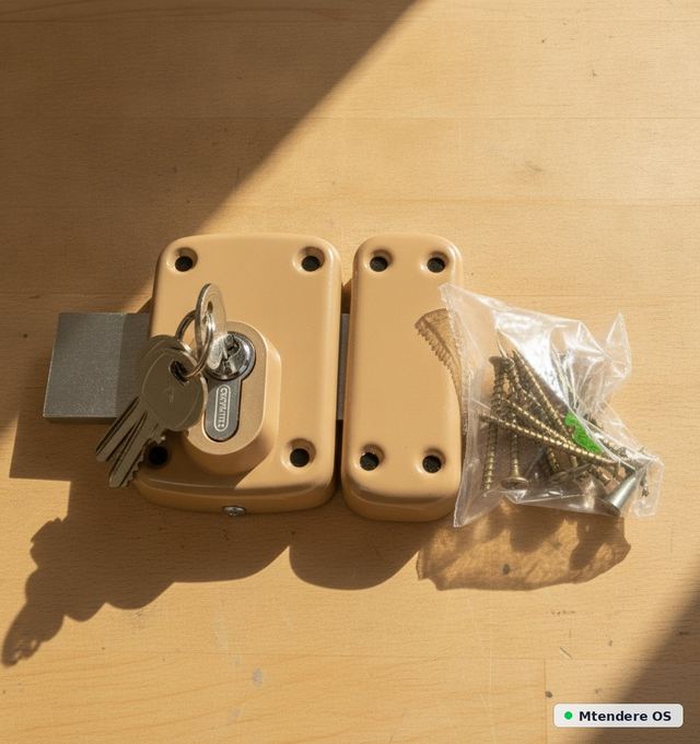 Complete Beige Door Lock Set