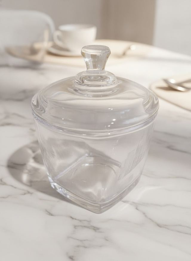 Elegant Square Glass Canister