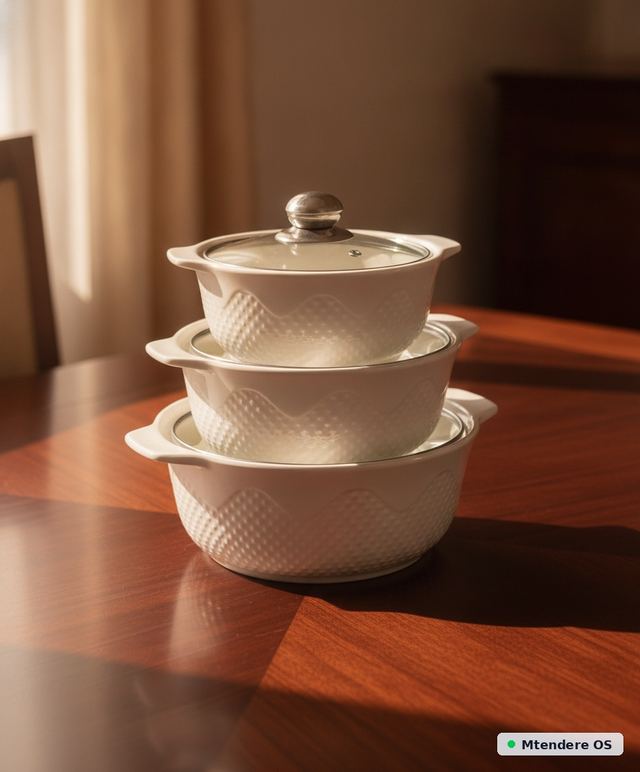Elegant Stackable Ceramic Casseroles