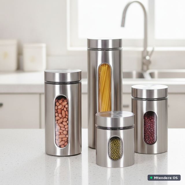 Four-Piece Window Canister Set