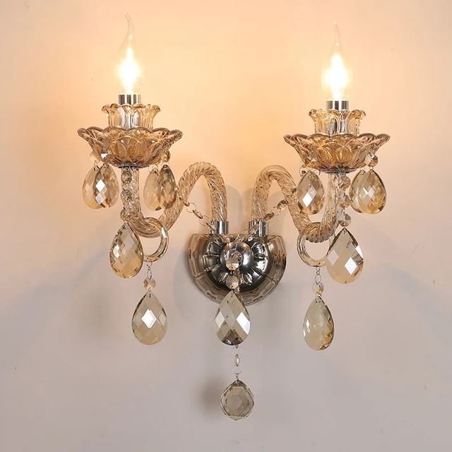 French Crystal Wall Lamp
