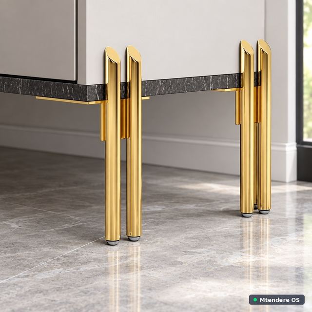 Gold-Tone Iron Cabinet Legs