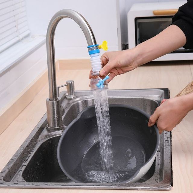 High-Rise Swivel Faucet + 360° Filtered Extension