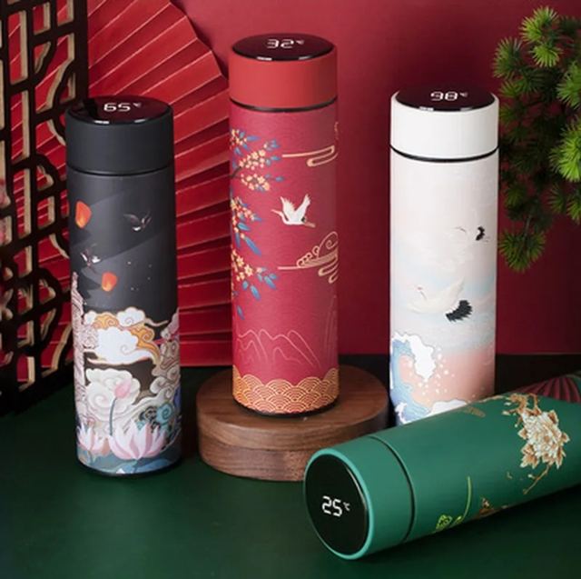 Intelligent Temperature Display Insulated Water Bottles