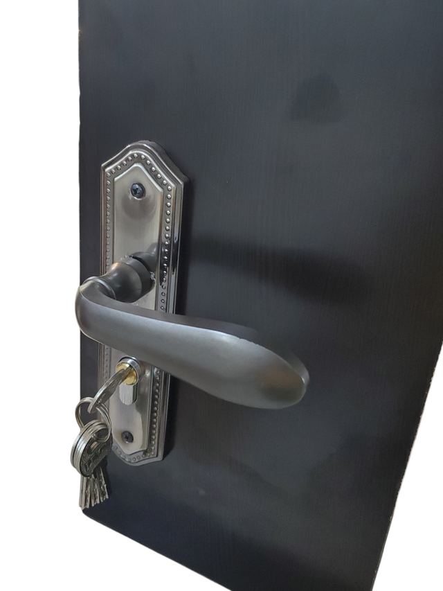 Interior Door Handle Lock - Beaded Backplate
