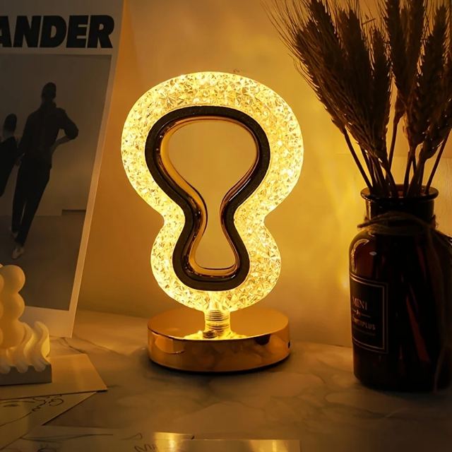 Luxury Crystal Desk Lamp - Hourglass