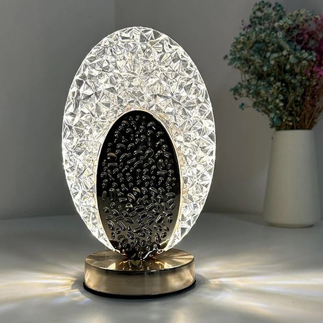Luxury Crystal Desk Lamp - Oval