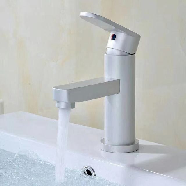 Minimalist Matte Satin Single-Lever Basin Faucet