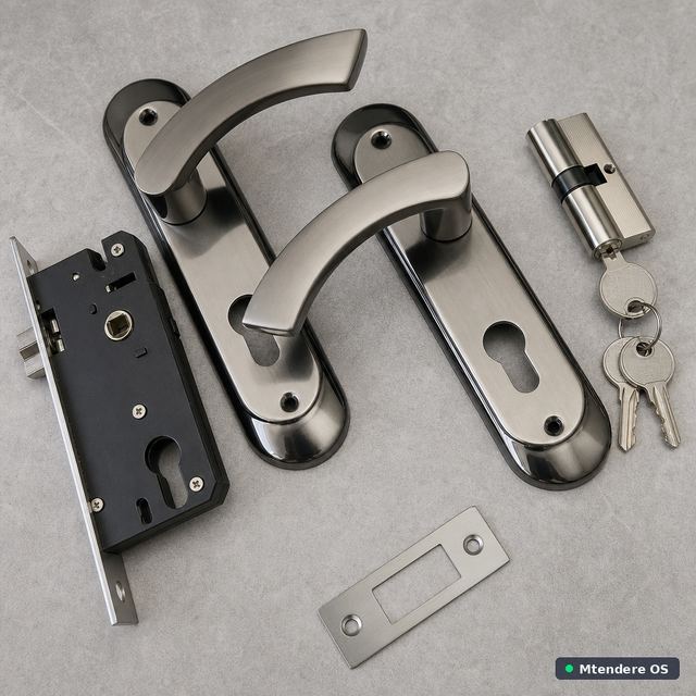 Modern Brushed Door Lock Set