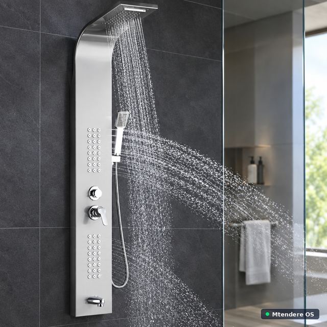Overhead and Handheld Shower Panel