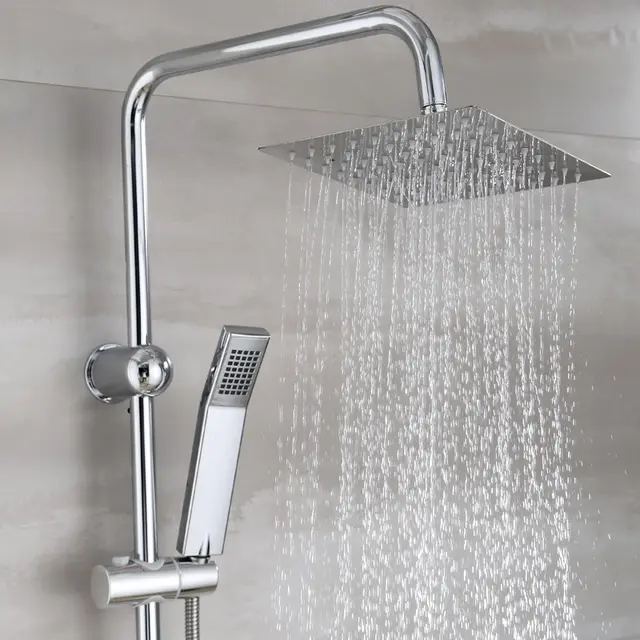 Overhead Rainfall Shower Set - Square Showerhead