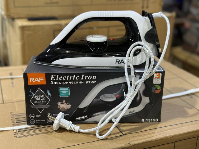 RAF Electric Dry Iron - Black White