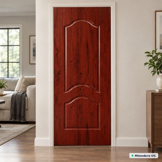 Reddish Brown Two-Panel Door